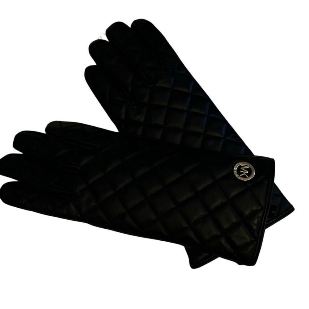 MICHAEL | MICHAEL KORS | black quilted gloves NWT $98